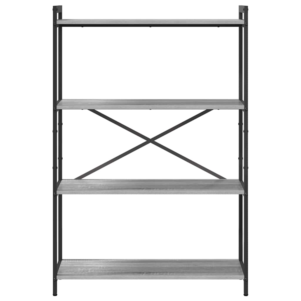 Hyllsystem Grå sonoma 80 x 30 x 120 cm Konstruerat trä