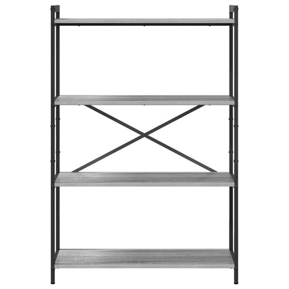 Hyllsystem Grå sonoma 80 x 30 x 120 cm Konstruerat trä