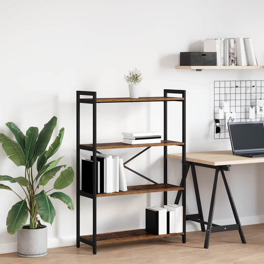 Hyllsystem Gammalt trä 80 x 30 x 120 cm Konstruerat trä