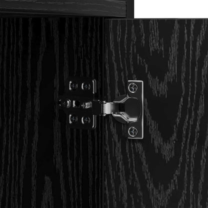 Hyllsystem Svart Ek 80 x 30 x 155,5 cm Konstruerat trä