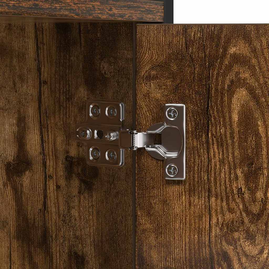 Hyllsystem Rökt ek 80 x 30 x 155,5 cm Konstruerat trä