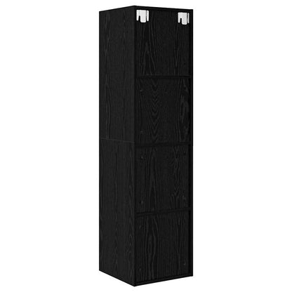 TV-bänkset Svart Ek 37 x 37 x 142,5 cm Konstruerat trä