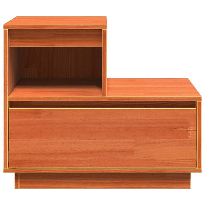 Nattduksbord 2 pcs Vaxbrun 60 x 34 x 51 cm Konstruerat trä