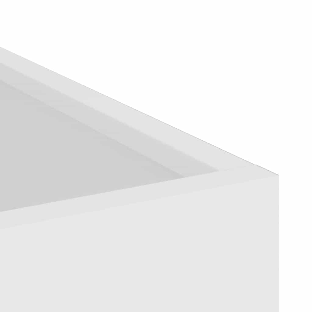 Trädgårdsplanterare Vit 32 x 32 x 40 cm Kallvalsat stål