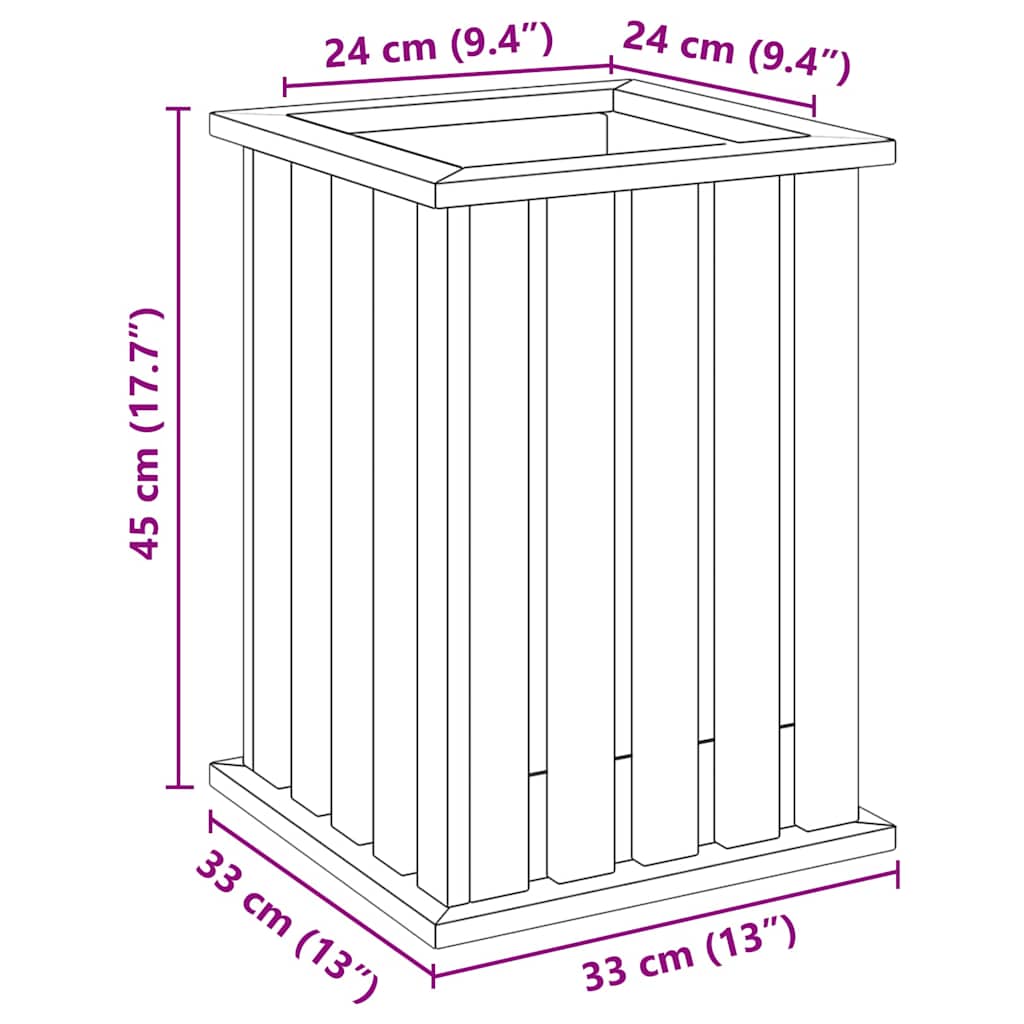 Plantlådor Brun 33 x 33 x 45 cm Impregnerat furuträ