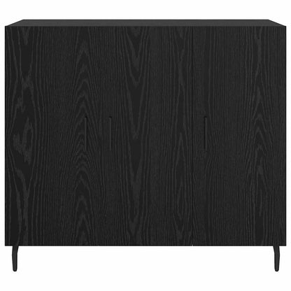 Sideboard Svart Ek 90 x 34 x 80 cm Konstruerat trä