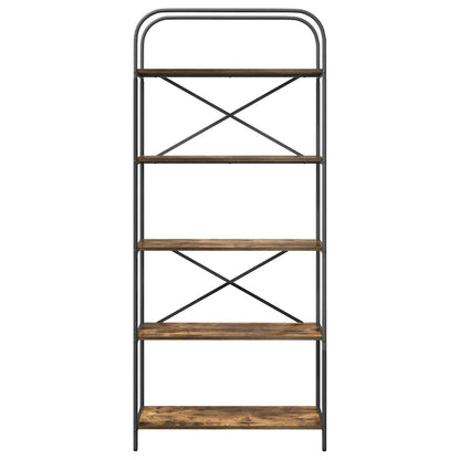 Hyllsystem Rökfärgad ek 80 x 30 x 183 cm Konstruerat trä