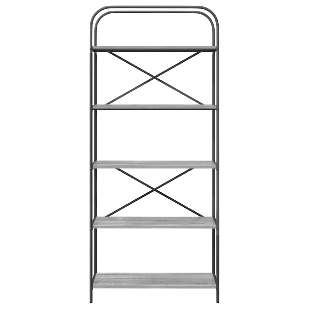 Hyllsystem Grå sonoma 80 x 30 x 183 cm Konstruerat trä