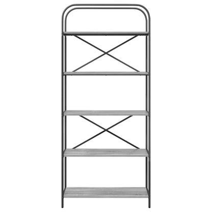 Hyllsystem Grå sonoma 80 x 30 x 183 cm Konstruerat trä