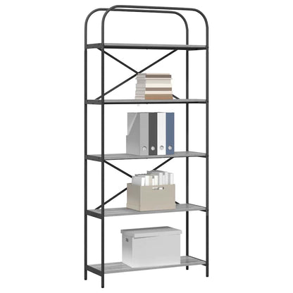 Hyllsystem Grå sonoma 80 x 30 x 183 cm Konstruerat trä