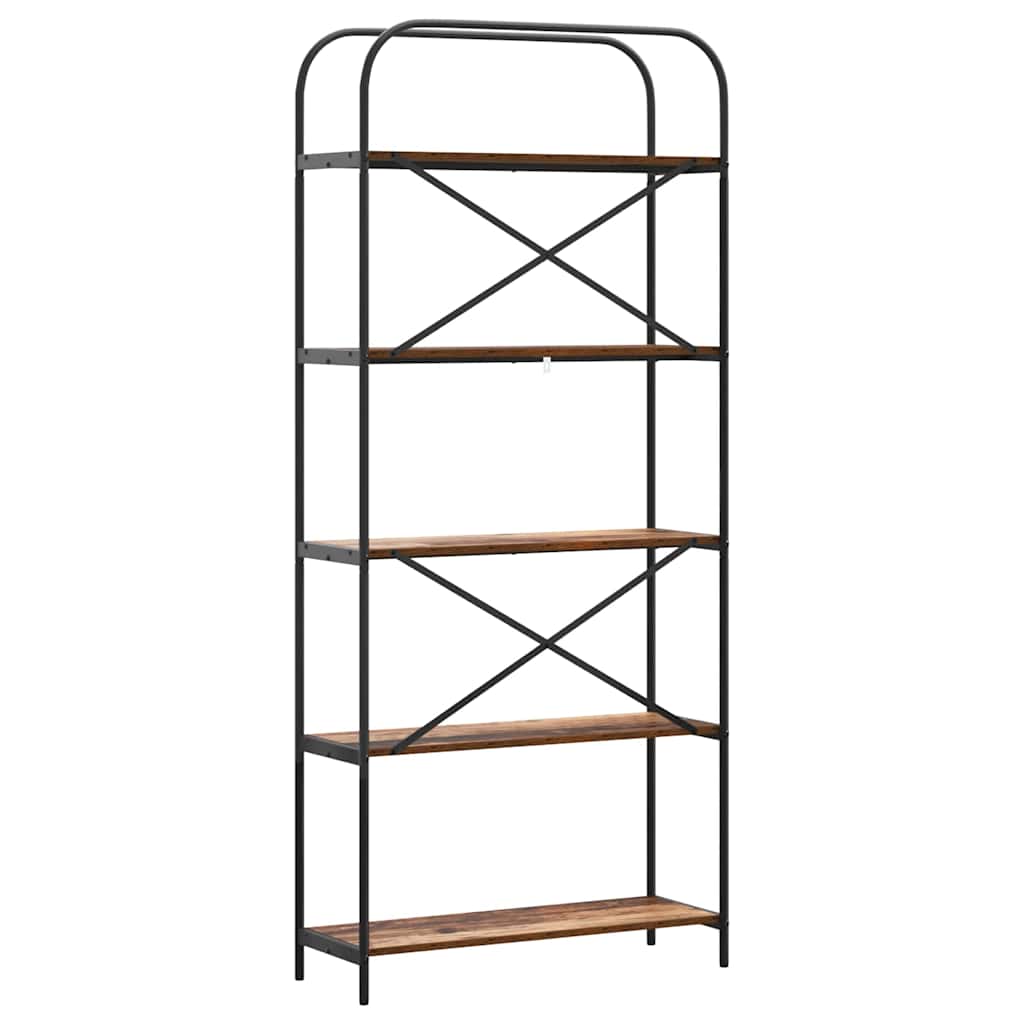 Hyllsystem Gammalt trä 80 x 30 x 183 cm Konstruerat trä