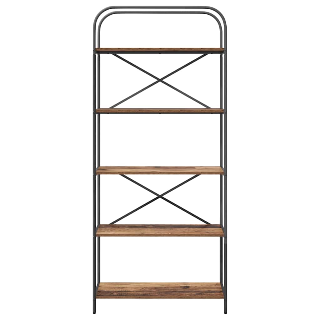 Hyllsystem Gammalt trä 80 x 30 x 183 cm Konstruerat trä