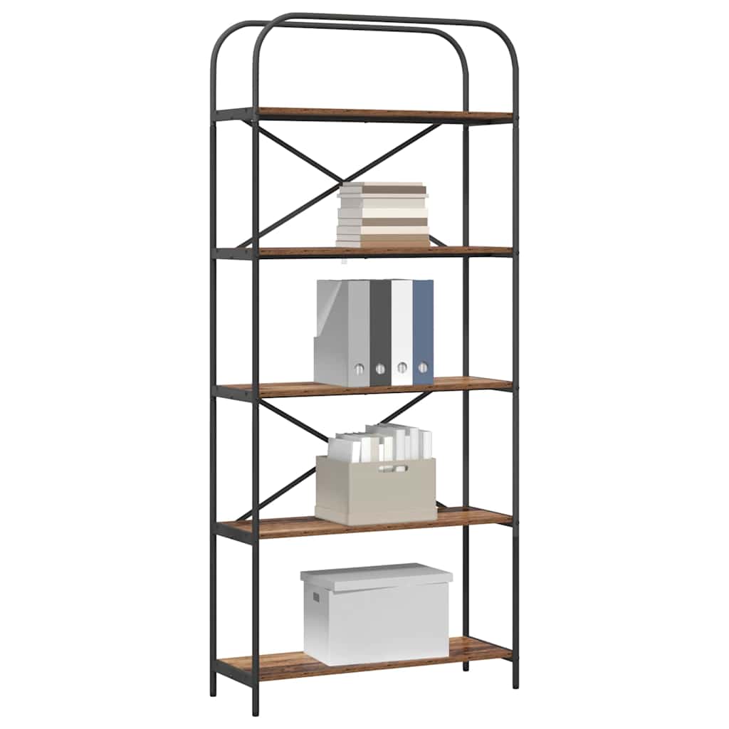 Hyllsystem Gammalt trä 80 x 30 x 183 cm Konstruerat trä