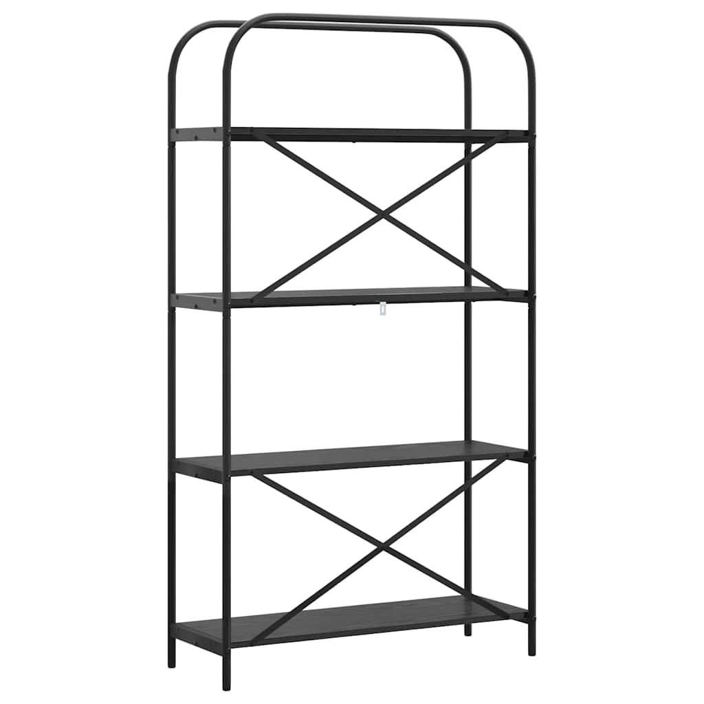 Hyllsystem Svart Ek 80 x 30 x 146 cm Konstruerat trä