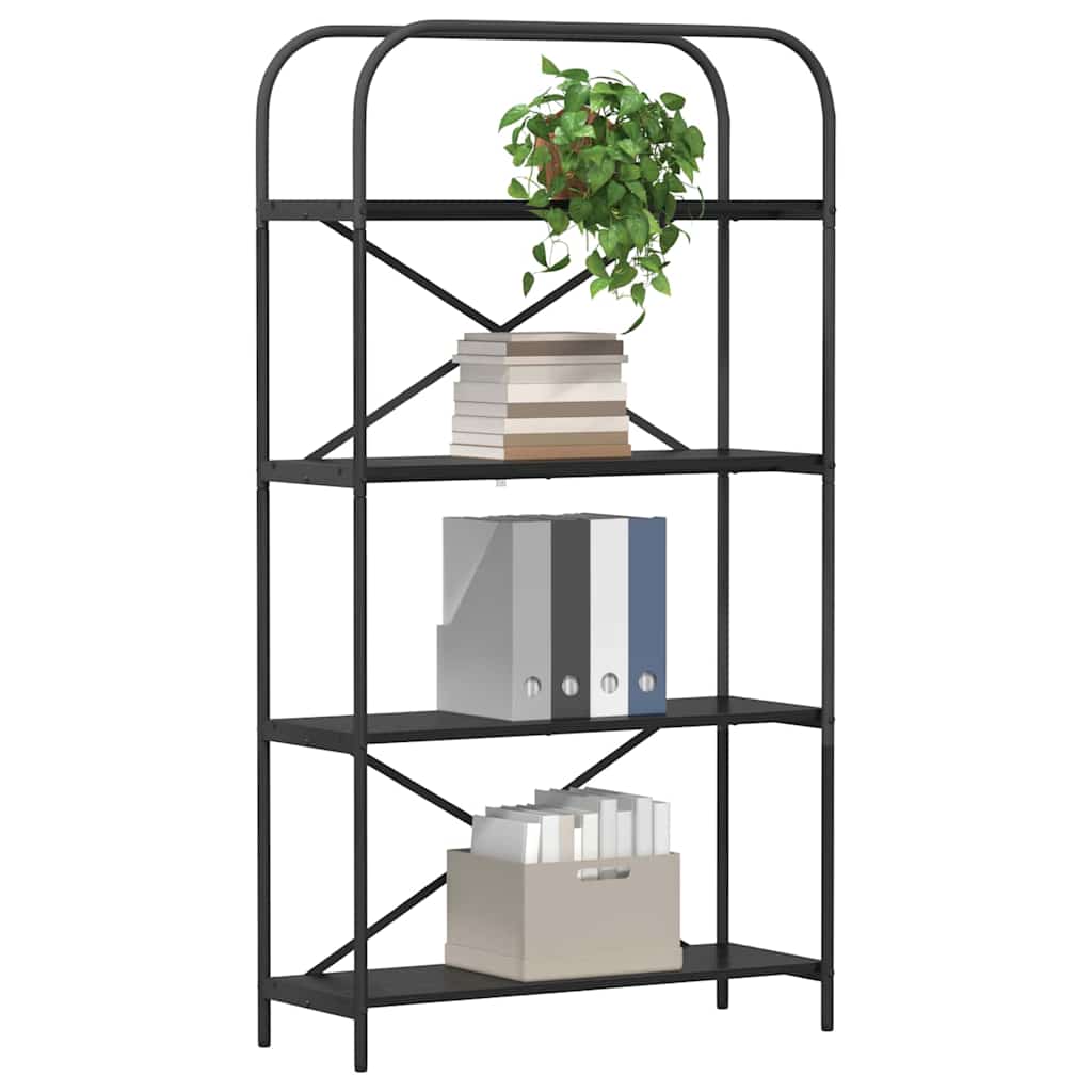 Hyllsystem Svart Ek 80 x 30 x 146 cm Konstruerat trä