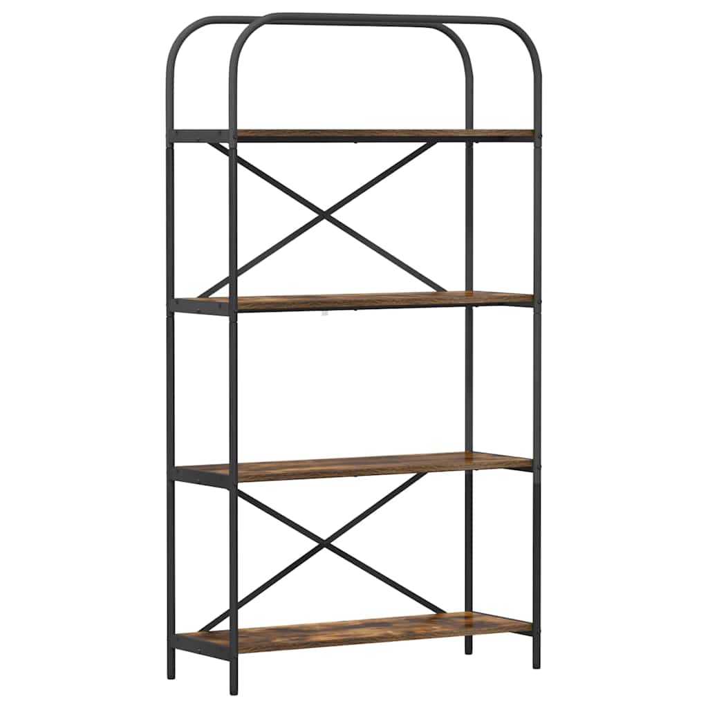 Hyllsystem Rökfärgad ek 80 x 30 x 146 cm Konstruerat trä