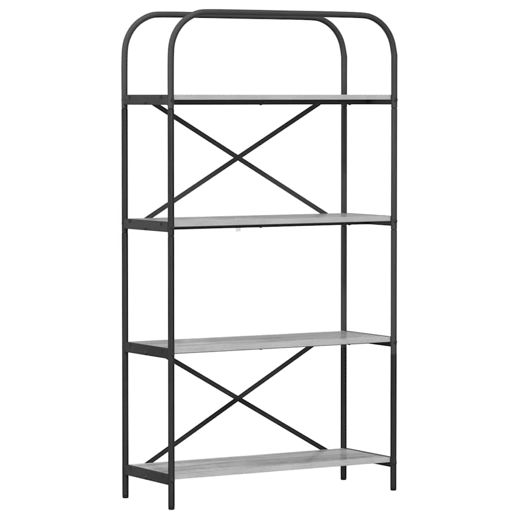 Hyllsystem Grå sonoma 80 x 30 x 146 cm Konstruerat trä