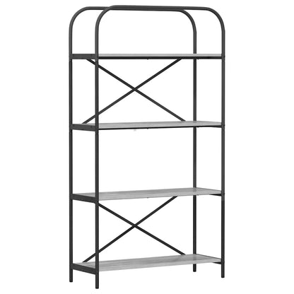 Hyllsystem Grå sonoma 80 x 30 x 146 cm Konstruerat trä