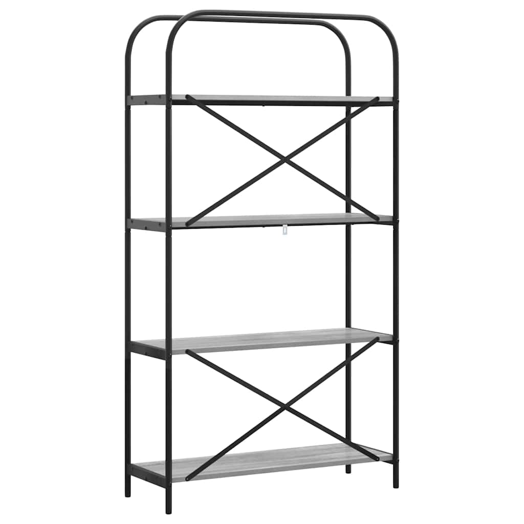 Hyllsystem Grå sonoma 80 x 30 x 146 cm Konstruerat trä