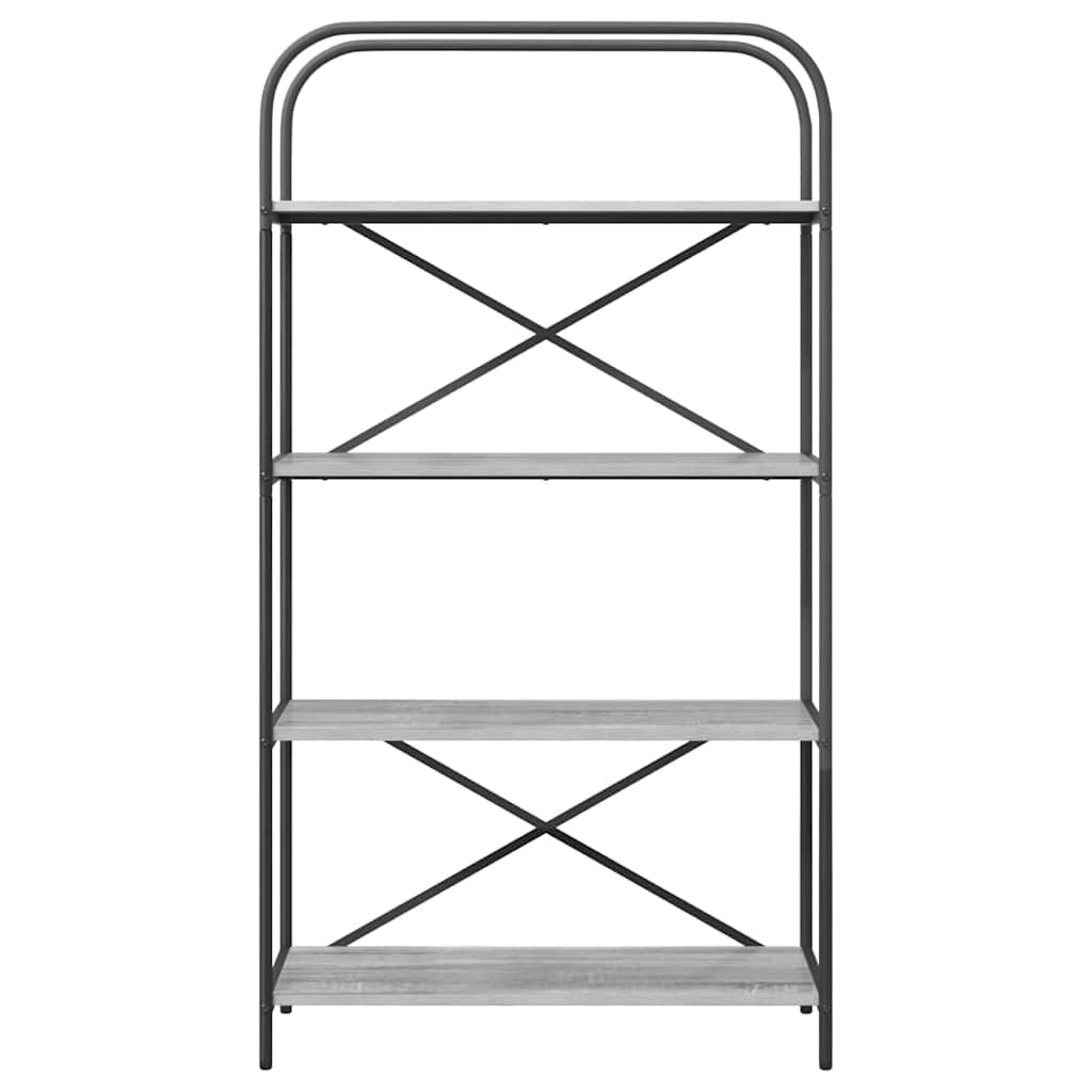 Hyllsystem Grå sonoma 80 x 30 x 146 cm Konstruerat trä