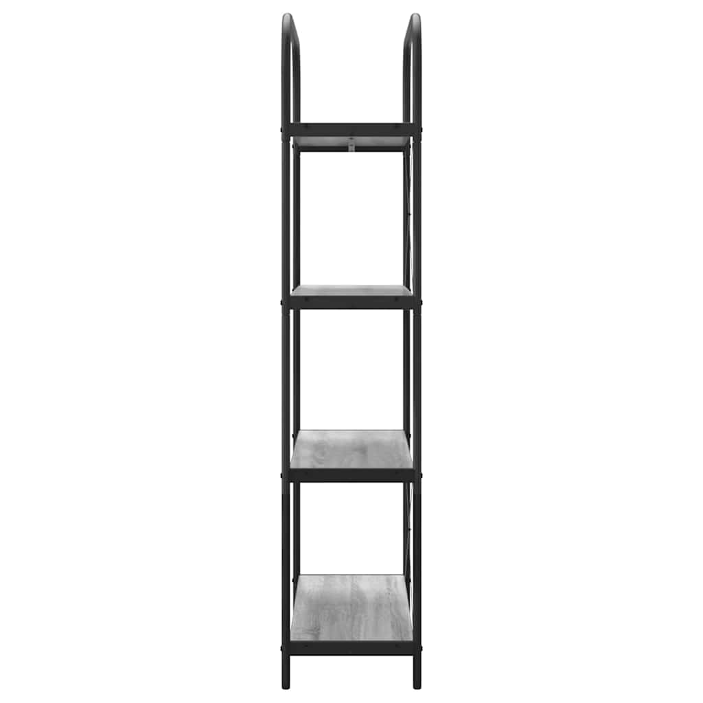 Hyllsystem Grå sonoma 80 x 30 x 146 cm Konstruerat trä