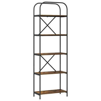 Hyllsystem Rökfärgad ek 60 x 30 x 183 cm Konstruerat trä