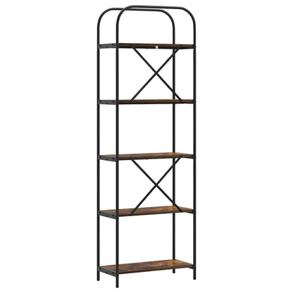 Hyllsystem Rökfärgad ek 60 x 30 x 183 cm Konstruerat trä