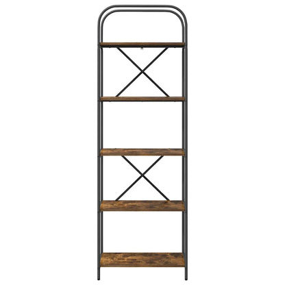 Hyllsystem Rökfärgad ek 60 x 30 x 183 cm Konstruerat trä