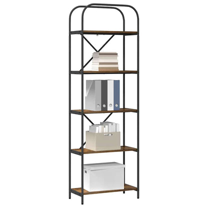 Hyllsystem Rökfärgad ek 60 x 30 x 183 cm Konstruerat trä