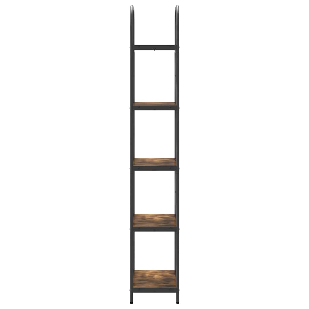 Hyllsystem Rökfärgad ek 60 x 30 x 183 cm Konstruerat trä