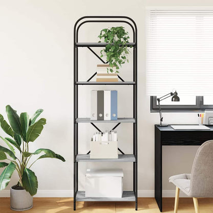 Hyllsystem Grå sonoma 60 x 30 x 183 cm Konstruerat trä