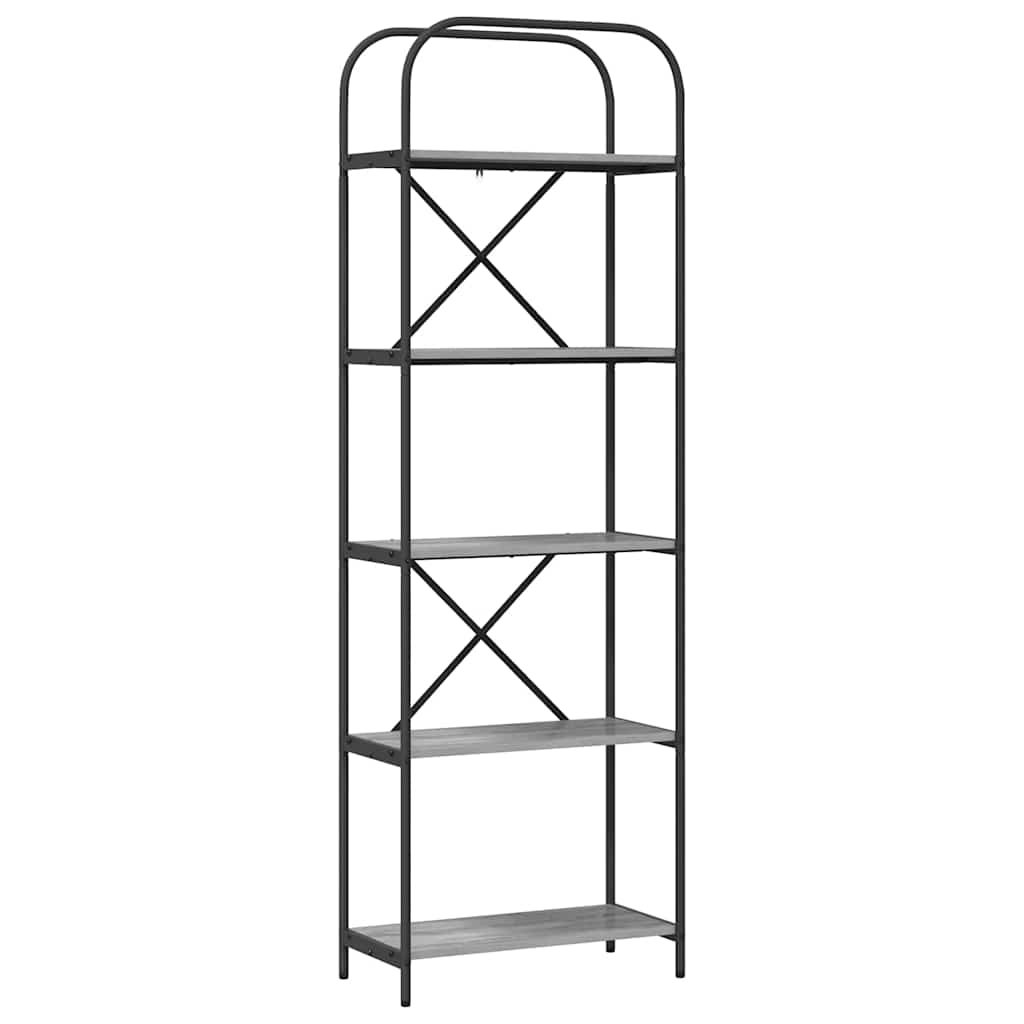 Hyllsystem Grå sonoma 60 x 30 x 183 cm Konstruerat trä