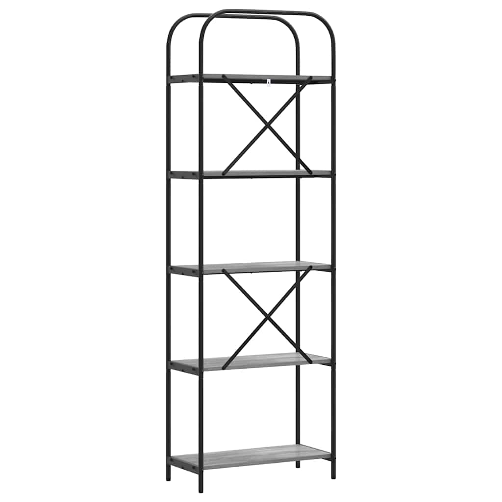 Hyllsystem Grå sonoma 60 x 30 x 183 cm Konstruerat trä