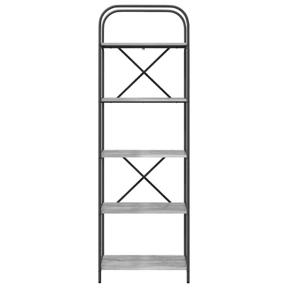 Hyllsystem Grå sonoma 60 x 30 x 183 cm Konstruerat trä