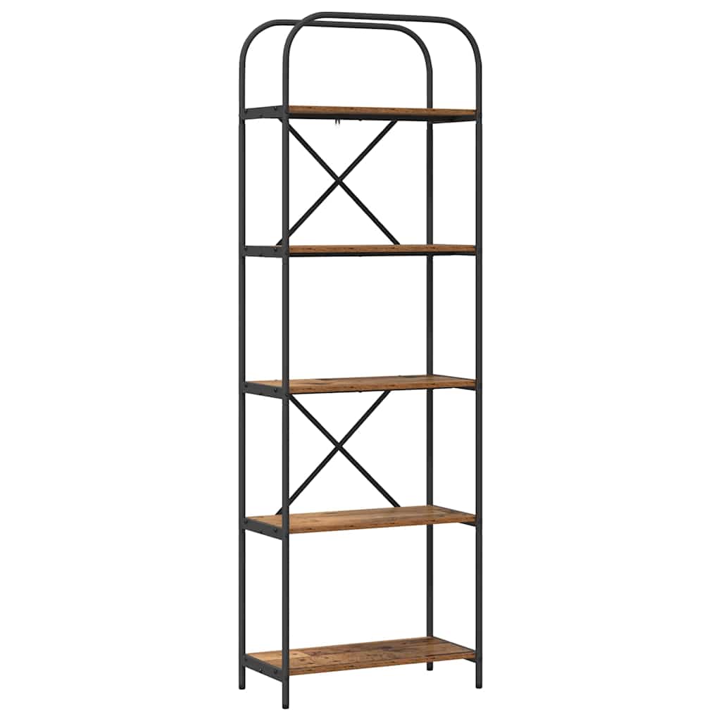 Hyllsystem Gammalt trä 60 x 30 x 183 cm Konstruerat trä