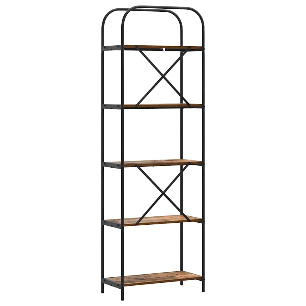 Hyllsystem Gammalt trä 60 x 30 x 183 cm Konstruerat trä