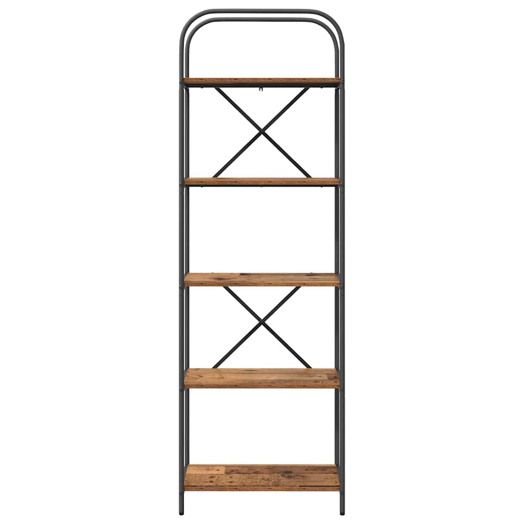 Hyllsystem Gammalt trä 60 x 30 x 183 cm Konstruerat trä