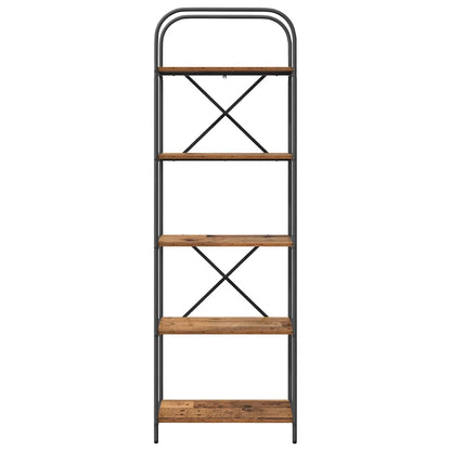 Hyllsystem Gammalt trä 60 x 30 x 183 cm Konstruerat trä