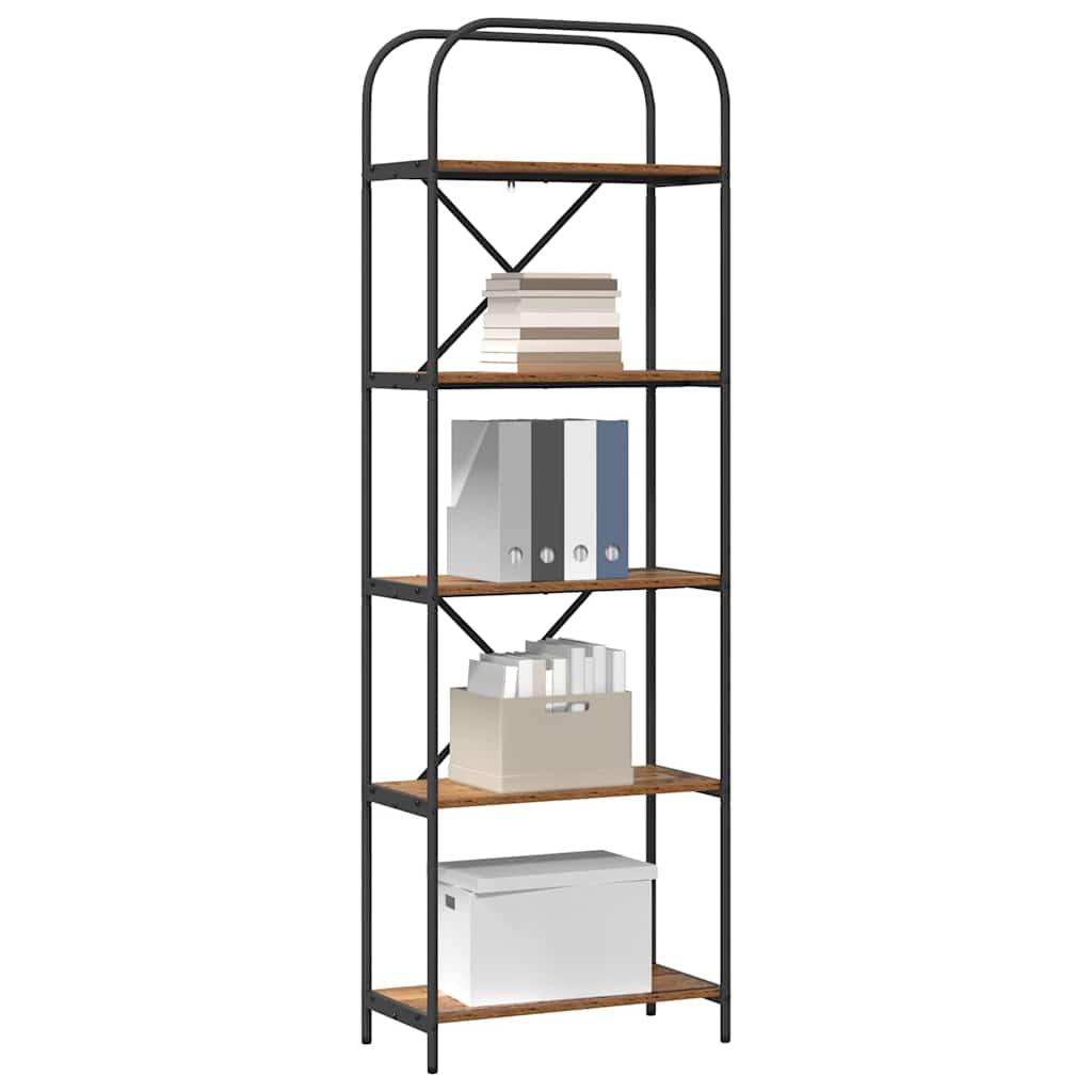 Hyllsystem Gammalt trä 60 x 30 x 183 cm Konstruerat trä