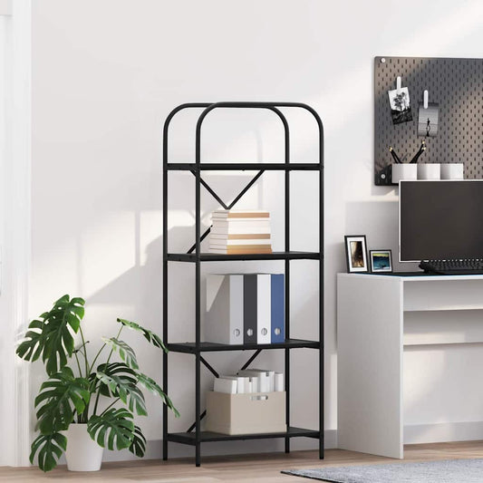 Hyllsystem Svart ek 60 x 30 x 146 cm Konstruerat trä