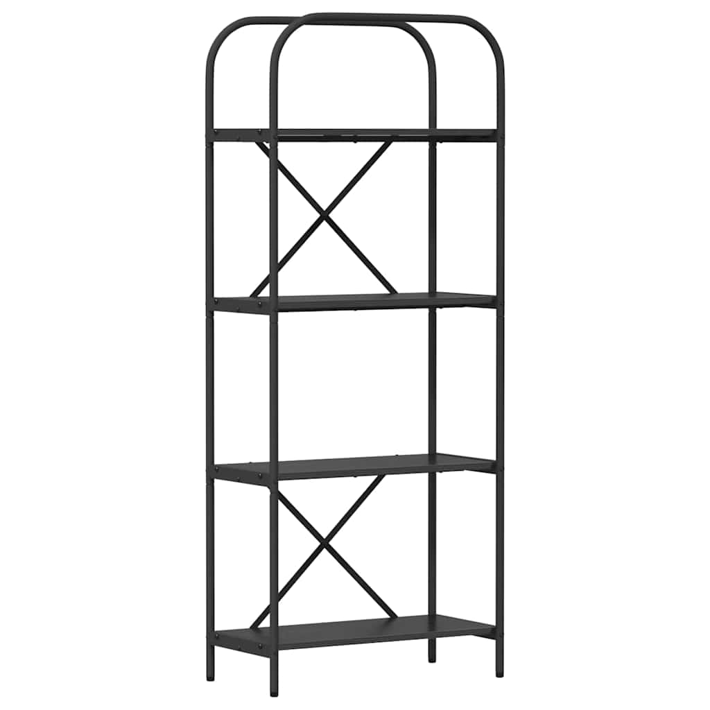 Hyllsystem Svart ek 60 x 30 x 146 cm Konstruerat trä