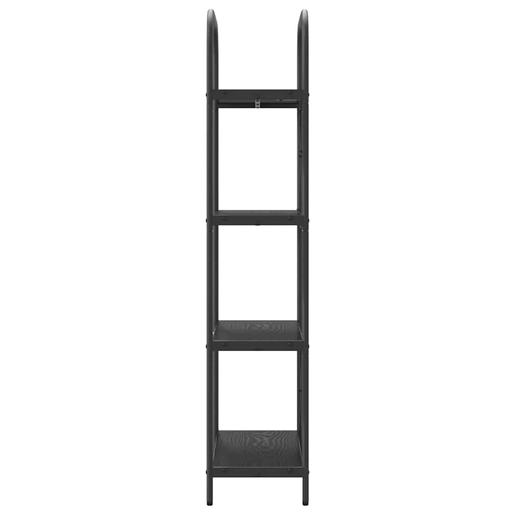 Hyllsystem Svart ek 60 x 30 x 146 cm Konstruerat trä