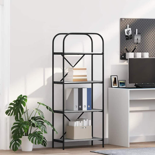 Hyllsystem Grå sonoma 60 x 30 x 146 cm Konstruerat trä