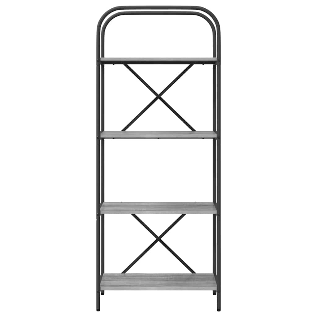 Hyllsystem Grå sonoma 60 x 30 x 146 cm Konstruerat trä