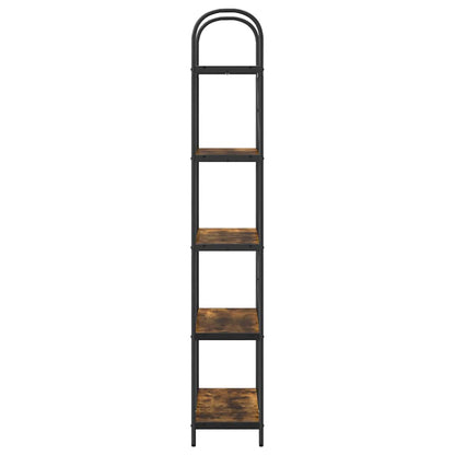 Hyllsystem Rökfärgad ek 80 x 30 x 183 cm Konstruerat trä