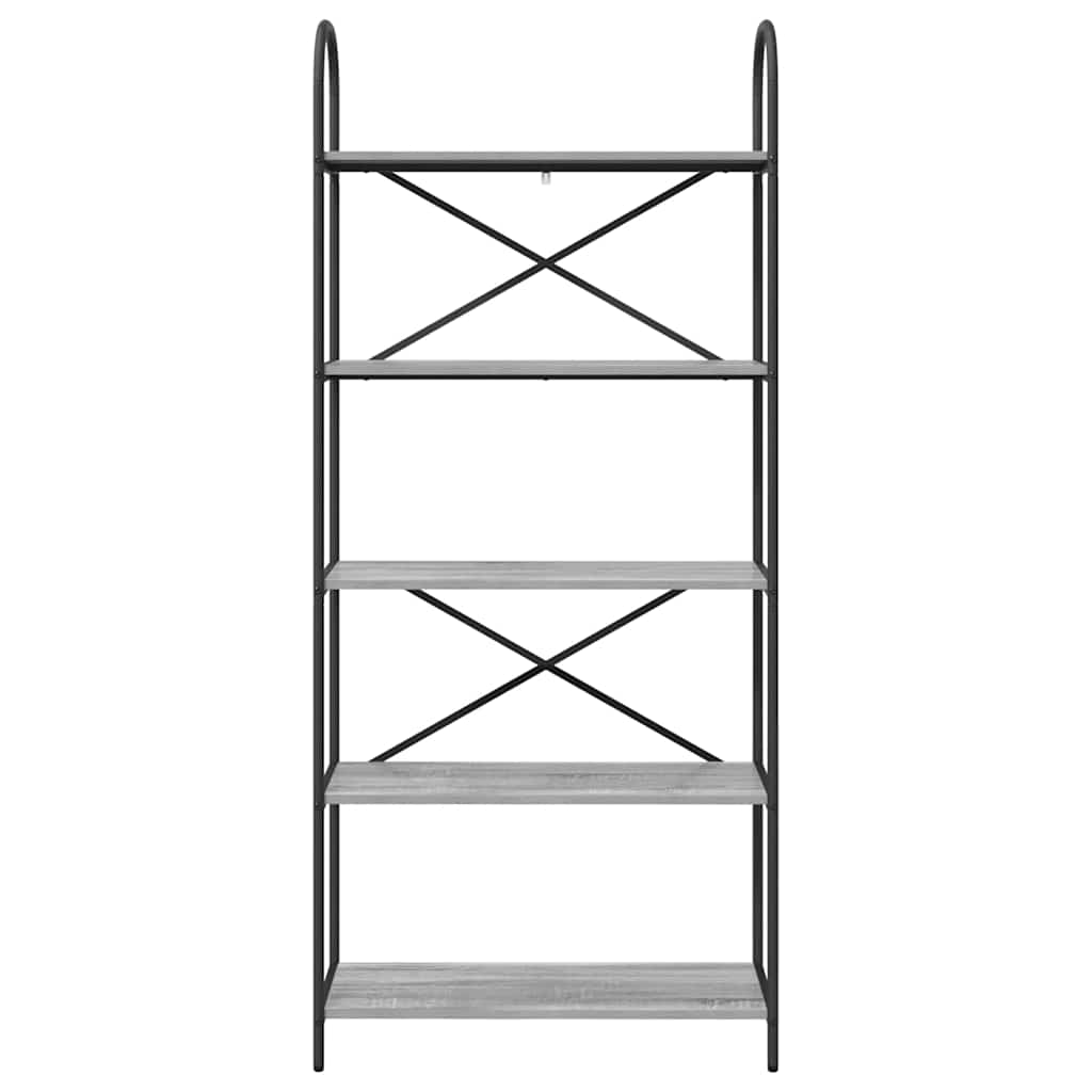 Hyllsystem Grå sonoma 80 x 30 x 183 cm Konstruerat trä