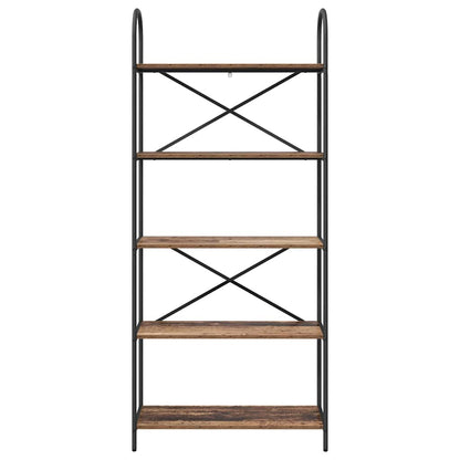 Hyllsystem Gammalt trä 80 x 30 x 183 cm Konstruerat trä