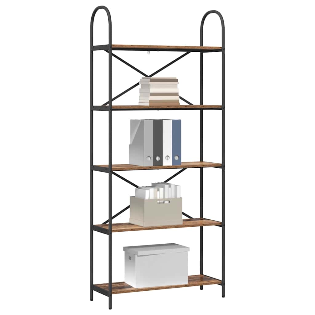 Hyllsystem Gammalt trä 80 x 30 x 183 cm Konstruerat trä