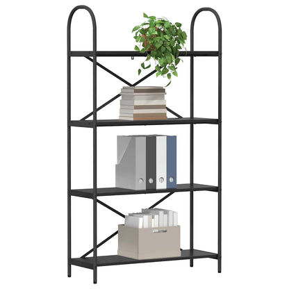 Hyllsystem Svart Ek 80 x 30 x 146 cm Konstruerat trä