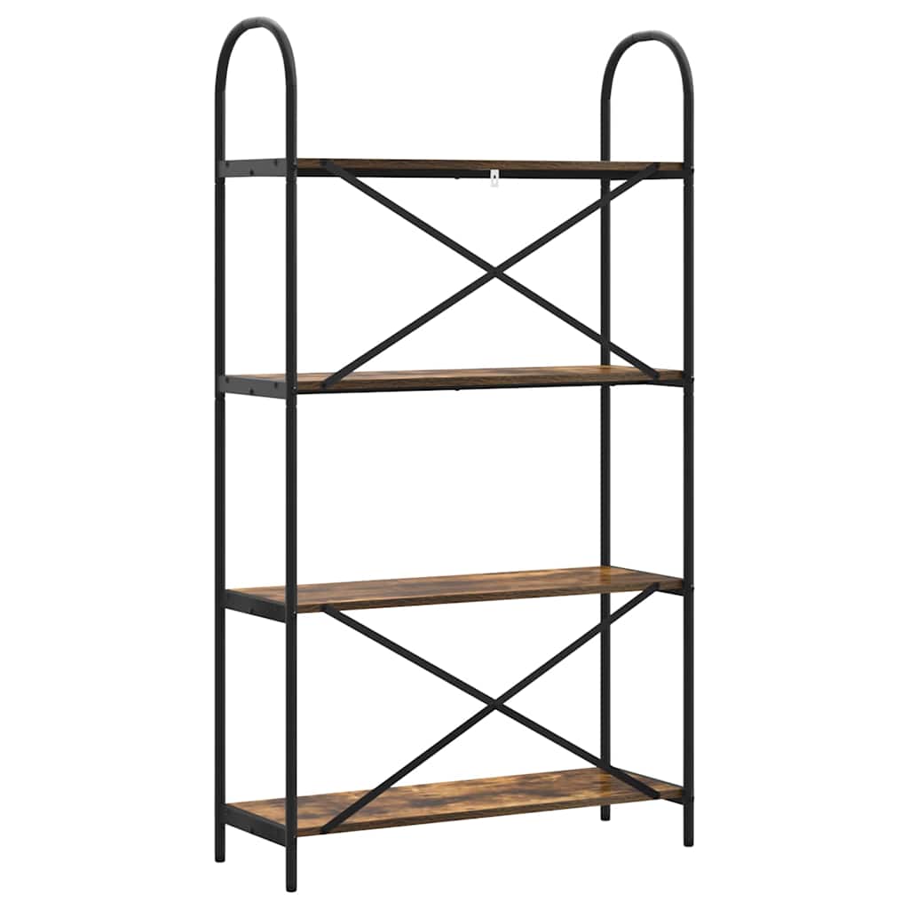 Hyllsystem Rökfärgad ek 80 x 30 x 146 cm Konstruerat trä